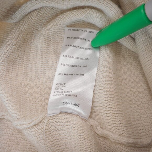 Free People Beach Pants Women's size M Freya Sweater Knit Relaxed Linen Blend - Picture 11 of 16